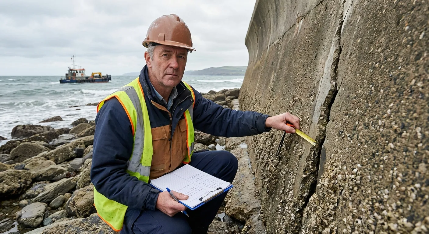 seawall inspection closeup Aripeka FL