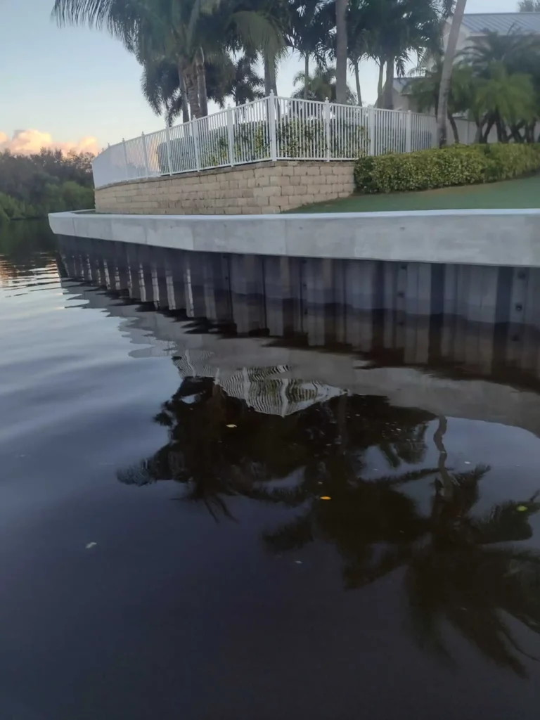 New seawall construction Pasco County FL